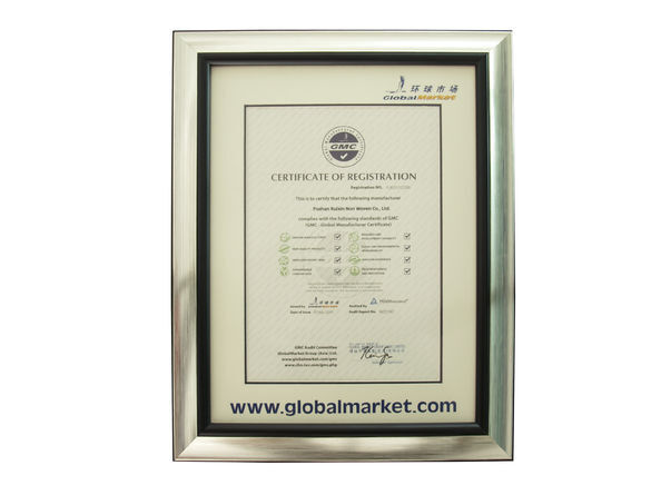 چین FOSHAN RUIXIN NON WOVEN CO.,LTD گواهینامه ها